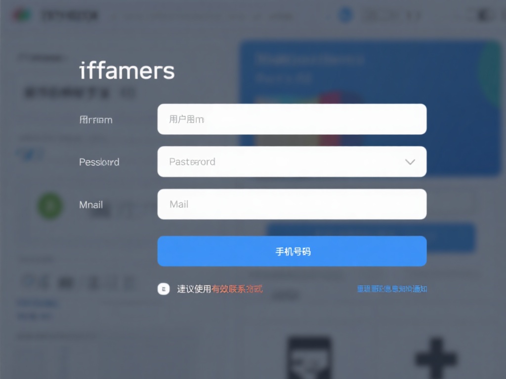 填写个人信息：包括用户名、密码、邮箱及手机号码。这
